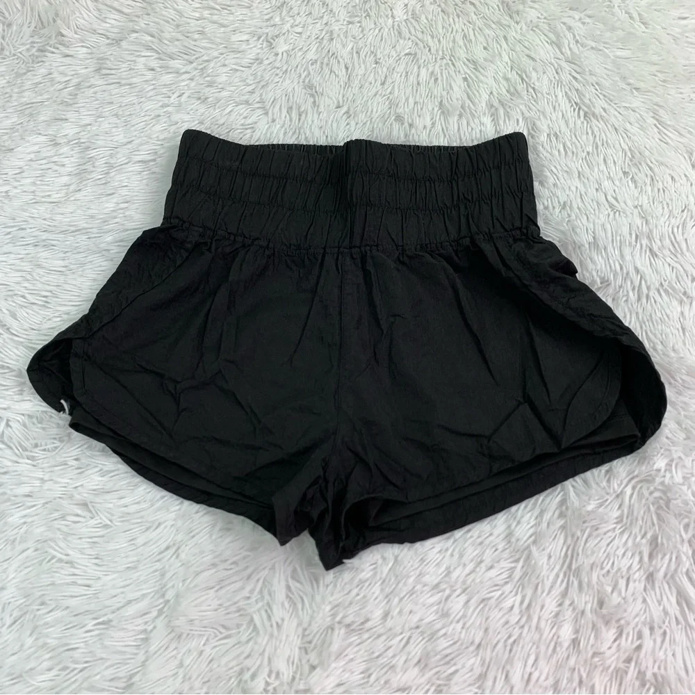 Kyoyo Black Women's High-Waisted casual athletic Shorts‎